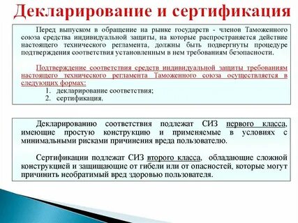 Обязательные требования к сиз