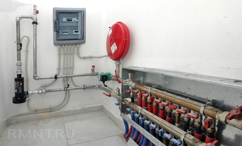 Монтаж котла водяных полах