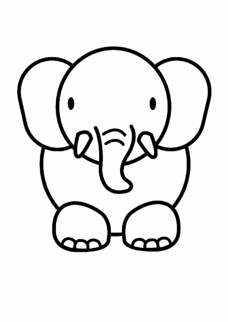 Простые рисунки для детей. Слон раскраска. Раскраска для малышей (слон). Слон раскраска для детей. Слоник для рисования.