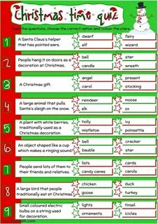 Christmas quiz ответы