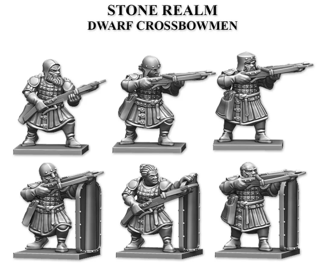 Realm stone. Dwarf Crossbowmen Miniatures. Stone Realm Dwarf. Fireforge Stone Realm. Fireforge Dwarf.