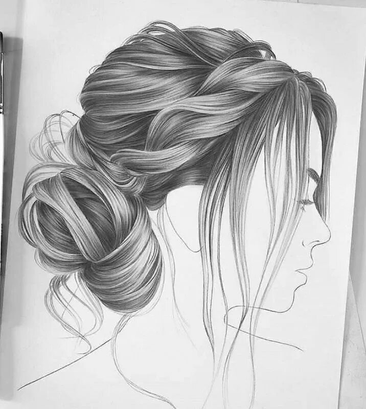 Pinterest Hair sketch, Hair styles, How to draw hair