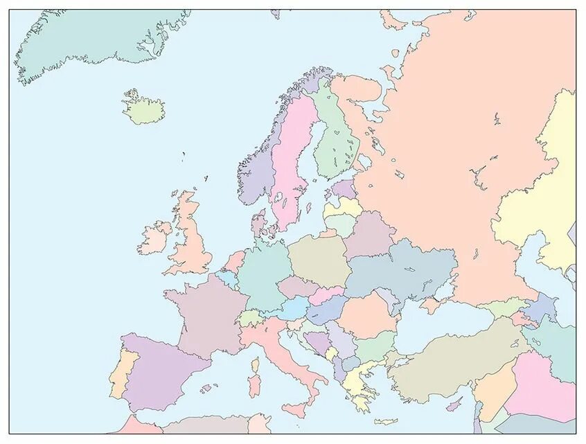 Республики на территории европы. Европа часть света на карте. карта - европа. территория стран европы. части европы.