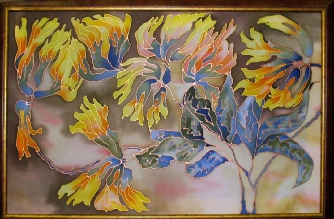 Изображение изделий выполненных в технике батика. Батик Ларисы Лукаш.