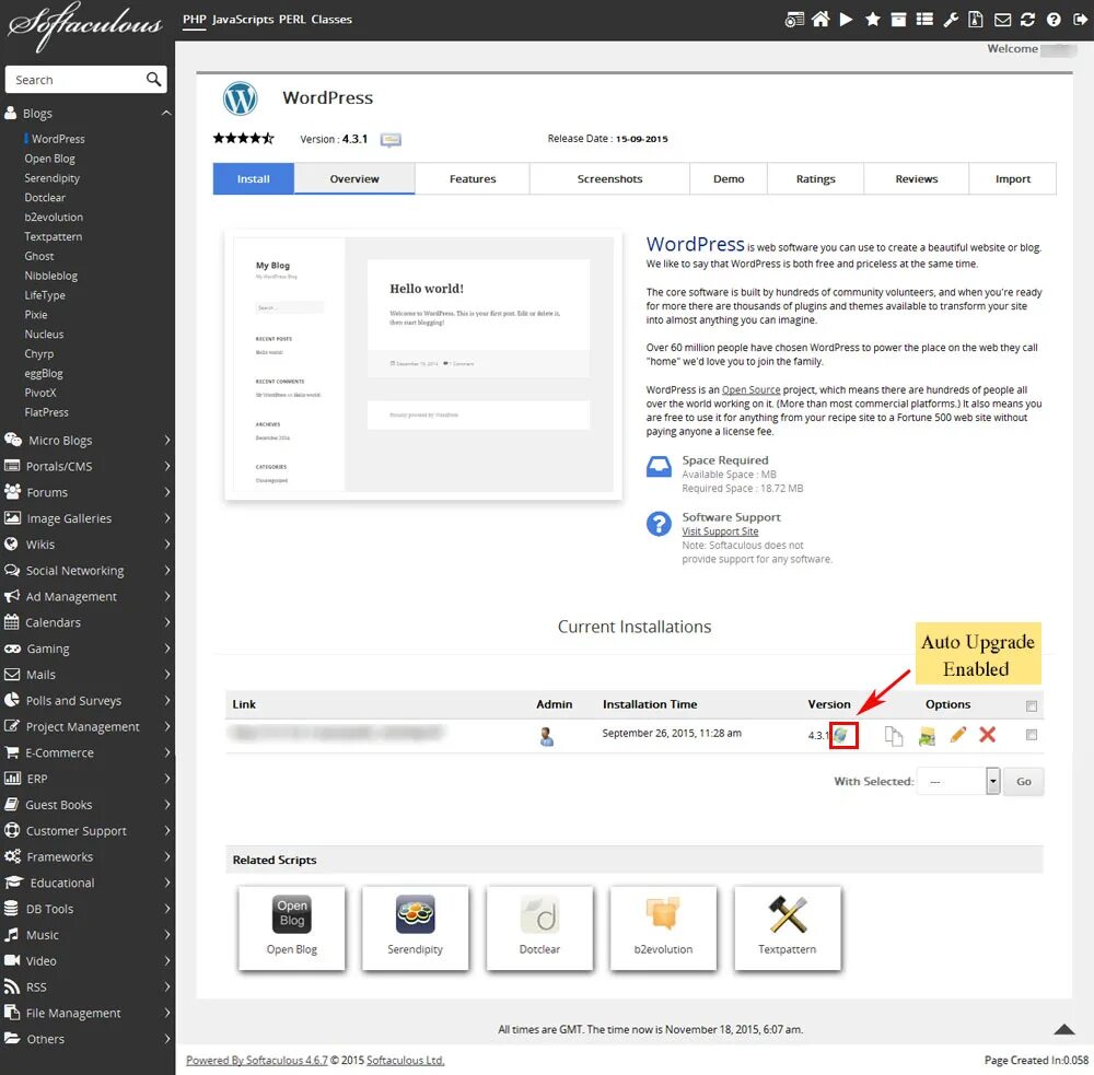 Software version перевод. Расширение software installation. открыть сайт со скриптами. software installer. rss-файл.