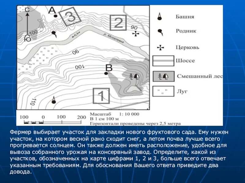 Фермер выбирает участок для закладки фруктового сада ему. Участок для фруктового сада география. Фермер выбирает участок для закладки. Фермер выбирает участок для закладки нового фруктового.