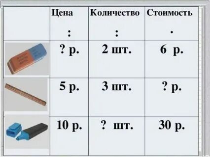Задачи на количество 3 класс