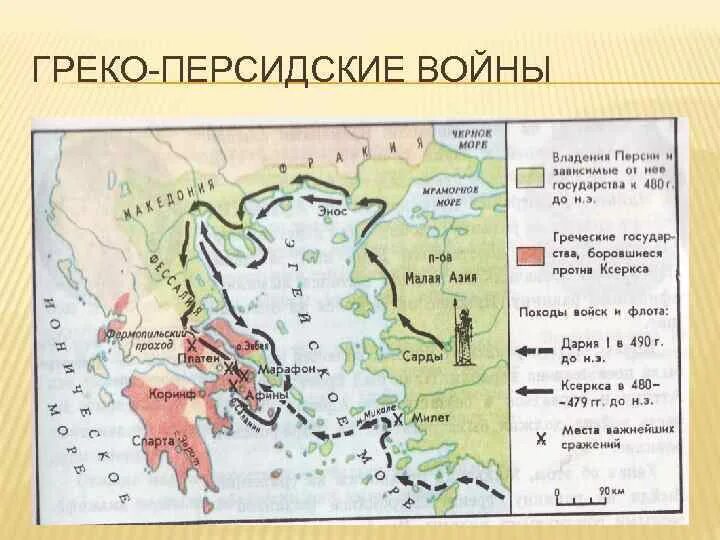 Греко персидские войны 500 449 год до нашей эры. Карта главные государства Греции и греко персидские войны. Греция в греко персидских войнах.