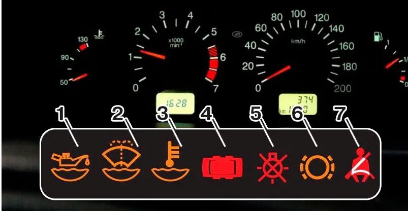 Ваз 2115 горит панель. Контрольные лампы панели приборов ВАЗ 2114. Индикаторы на панели приборов ВАЗ 2114. ВАЗ 2114 лампы индикации на панели. Панель приборов ВАЗ 2114 обозначения лампочек.