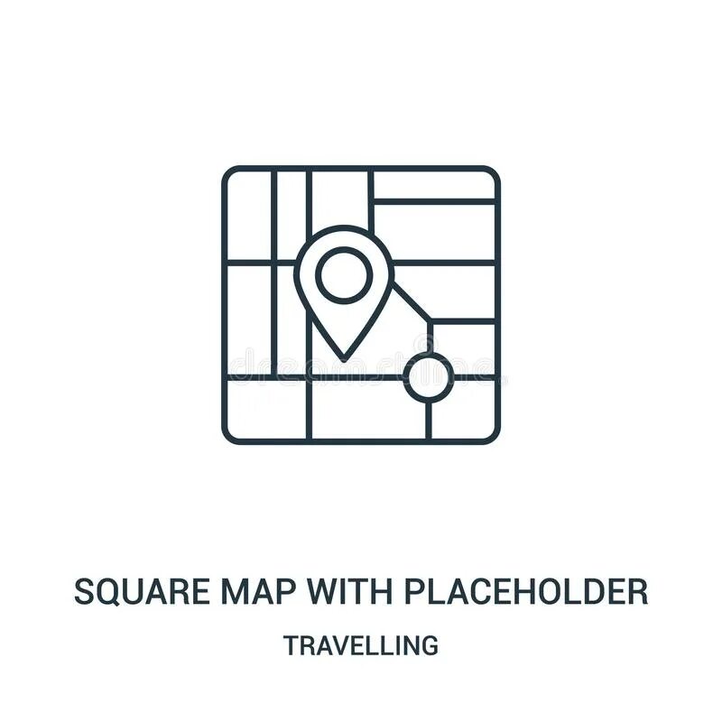 Square map. Map placeholder.