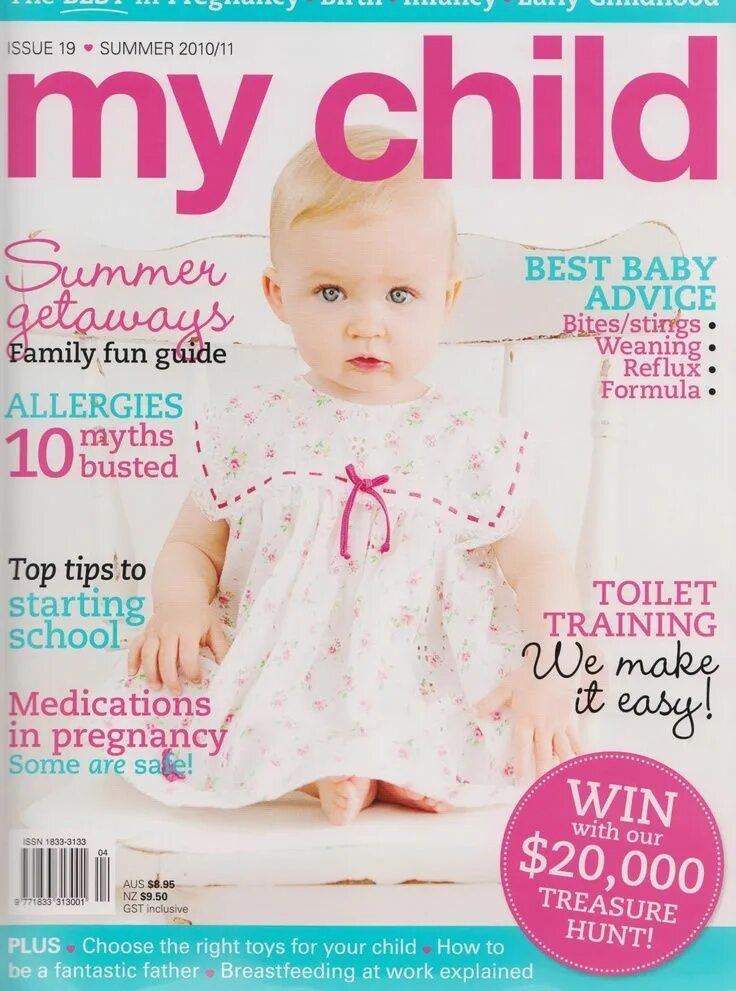 Magazine Cover for children. Английский журнал детство. Child cover