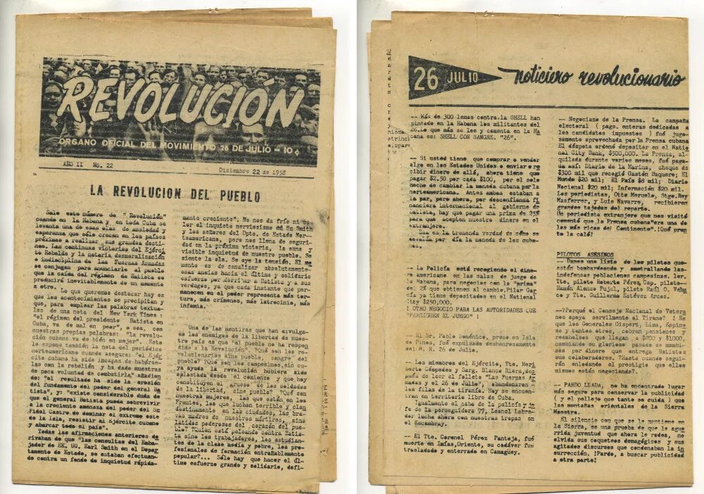 Газета 1958. Кубинская газета. газеты на кубе. кубинская газета старая. революционные газеты кубы.