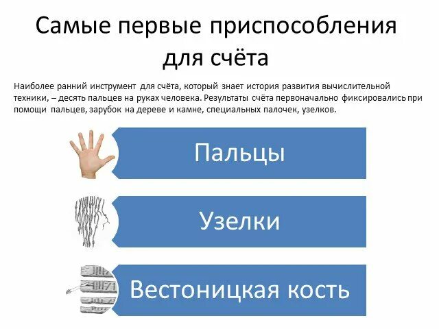 Интересные приспособления для счета проект 2 класс История развития вычислительной техники online presentation
