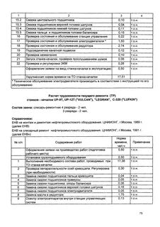 Расчет трудоемкости обслуживания
