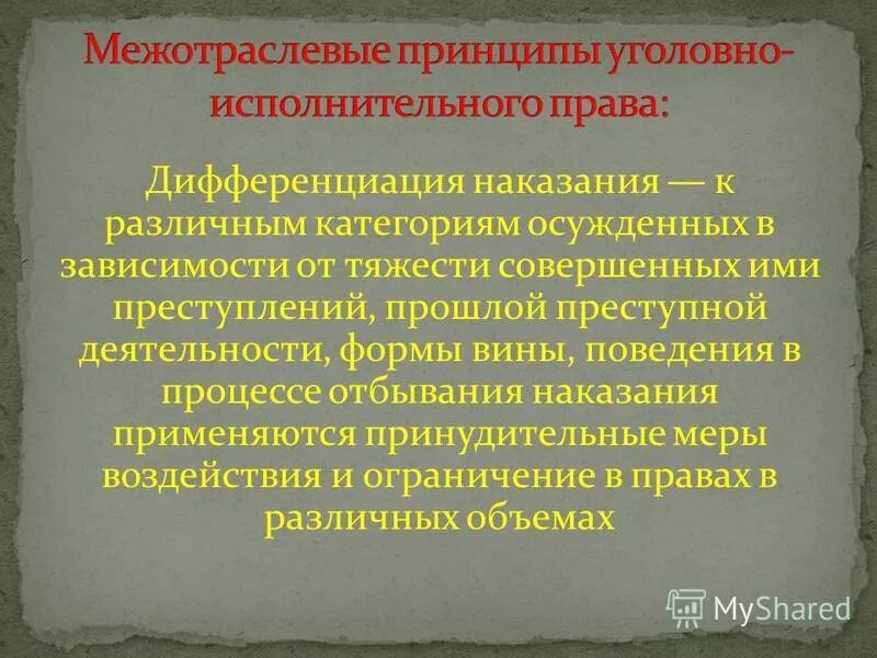 Дифференциация уголовного наказания. Индивидуализация наказания. Система средств исправления осужденных. Права потребителя при обнаружении в товаре недостатков. Дифференциация уголовного наказания.