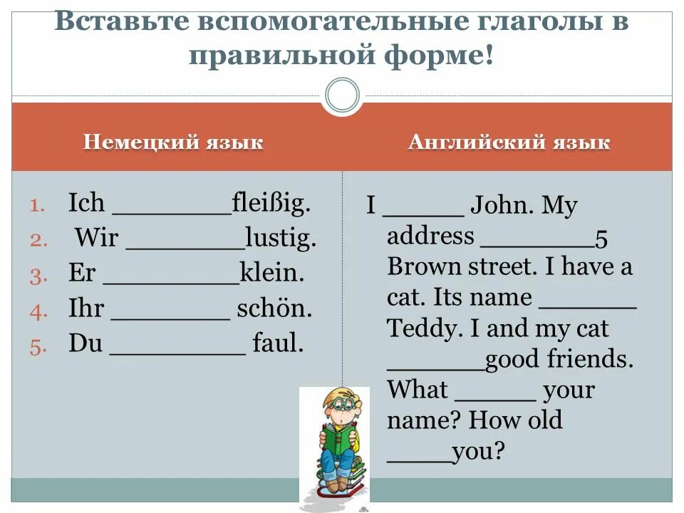 Поставьте верную форму вспомогательного глагола have