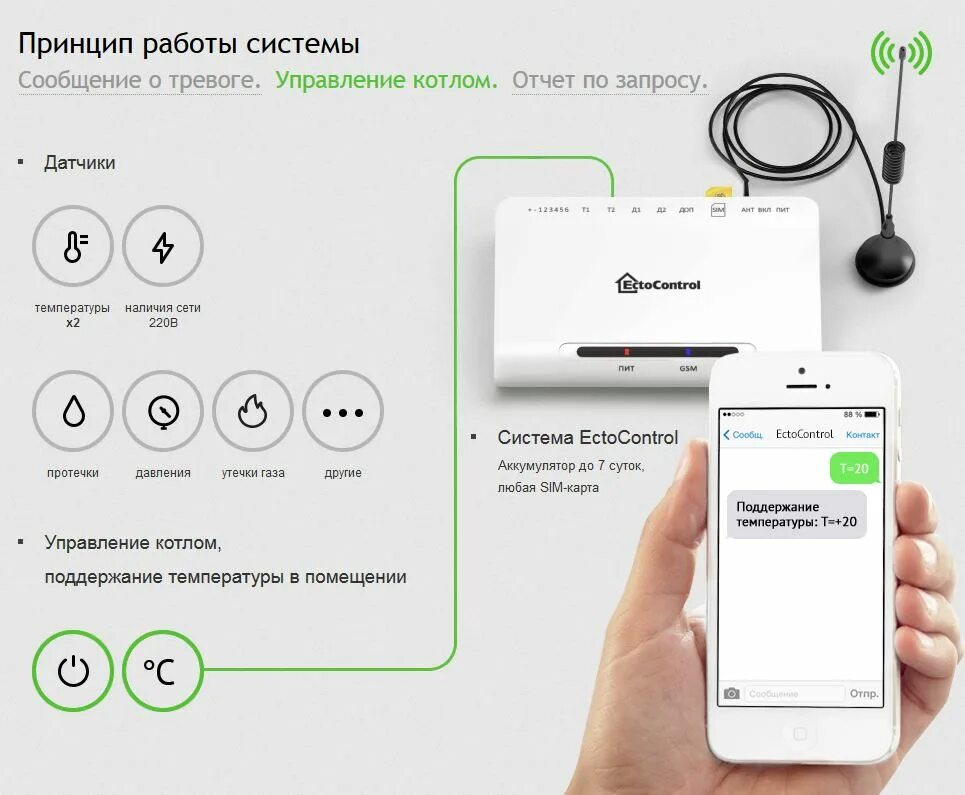 Дистанционное управление телефоном через телефон. GSM управление газовым котлом. Датчик дистанционного управления газовым котлом. ECTOCONTROL схема датчика температуры. ECTOCONTROL система управления газовым котлом.