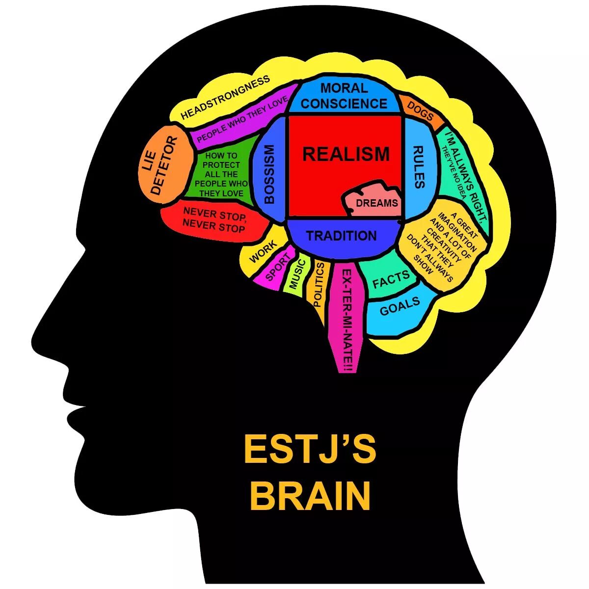 Only brains. Estj личность. Estj менеджер. MBTI Brain. MBTI менеджер.