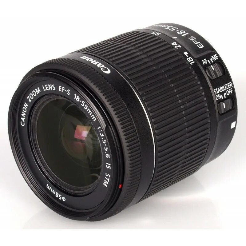 Canon EF-S 18-55mm. Canon EF-S 18-55mm f/3.5-5.6. Canon 18-55 is STM. Canon EF-S 18-55mm f/4.0-5.6 is STM.