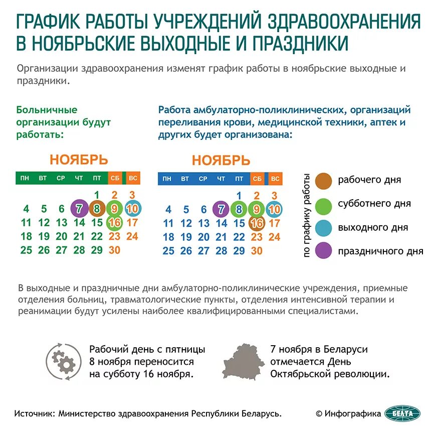 Как работают поликлиники в праздники 4 ноября