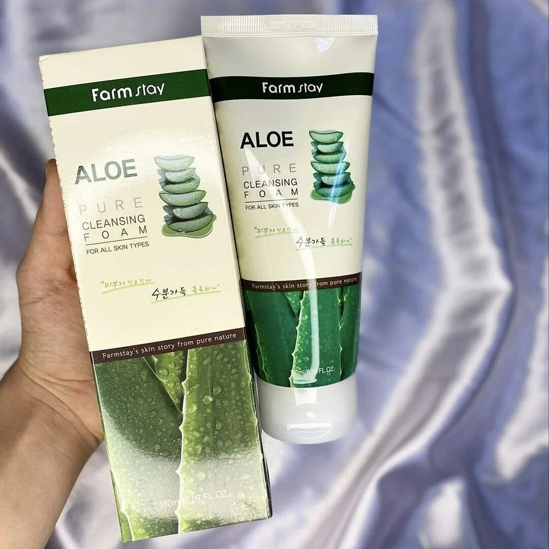 Aloe pure. Aloe pure cleansing foam. farmstay aloe pure. farm stay пенка для умывания с алоэ (aloe pure cleansing foam), 180 мл. farmstay пенка очищающая с экстрактом алоэ - aloe pure cleansing foam.