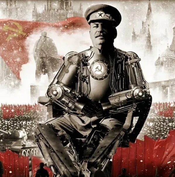 Сталин будущего. Ленин киборг арт. кибер сталин. сталин киборг. сталин с пулеметом.