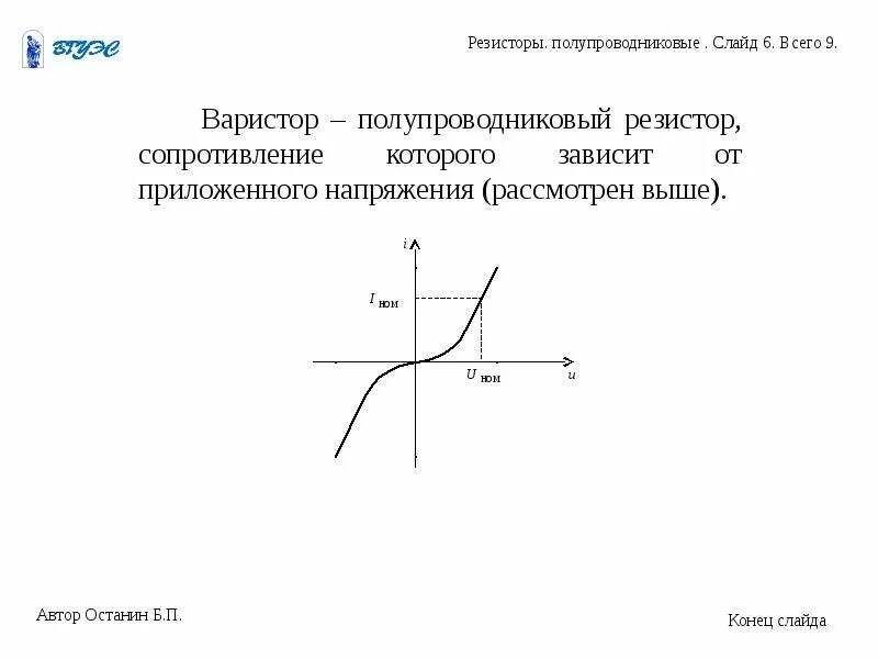 Сопротивление зависит от приложенного напряжения. Полупроводниковые резисторы. нелинейные полупроводниковые резисторы.. варистор (сопротивление зависит от приложенного напряжения)..