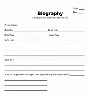 Biography of a writer 5 grade