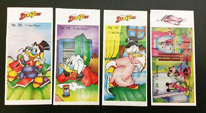 Старые вкладыши. Жвачка Duck Tales. Старые вкладыши от жвачек.