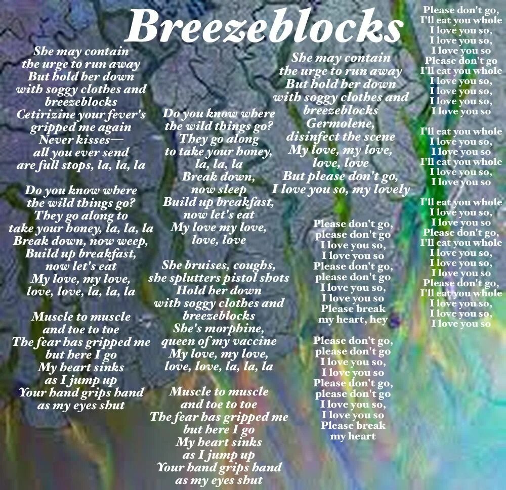 Breezeblocks текст