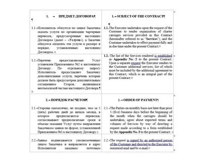 Составить договор на английском