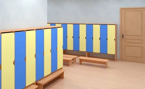 Шкафчики в раздевалку в сад