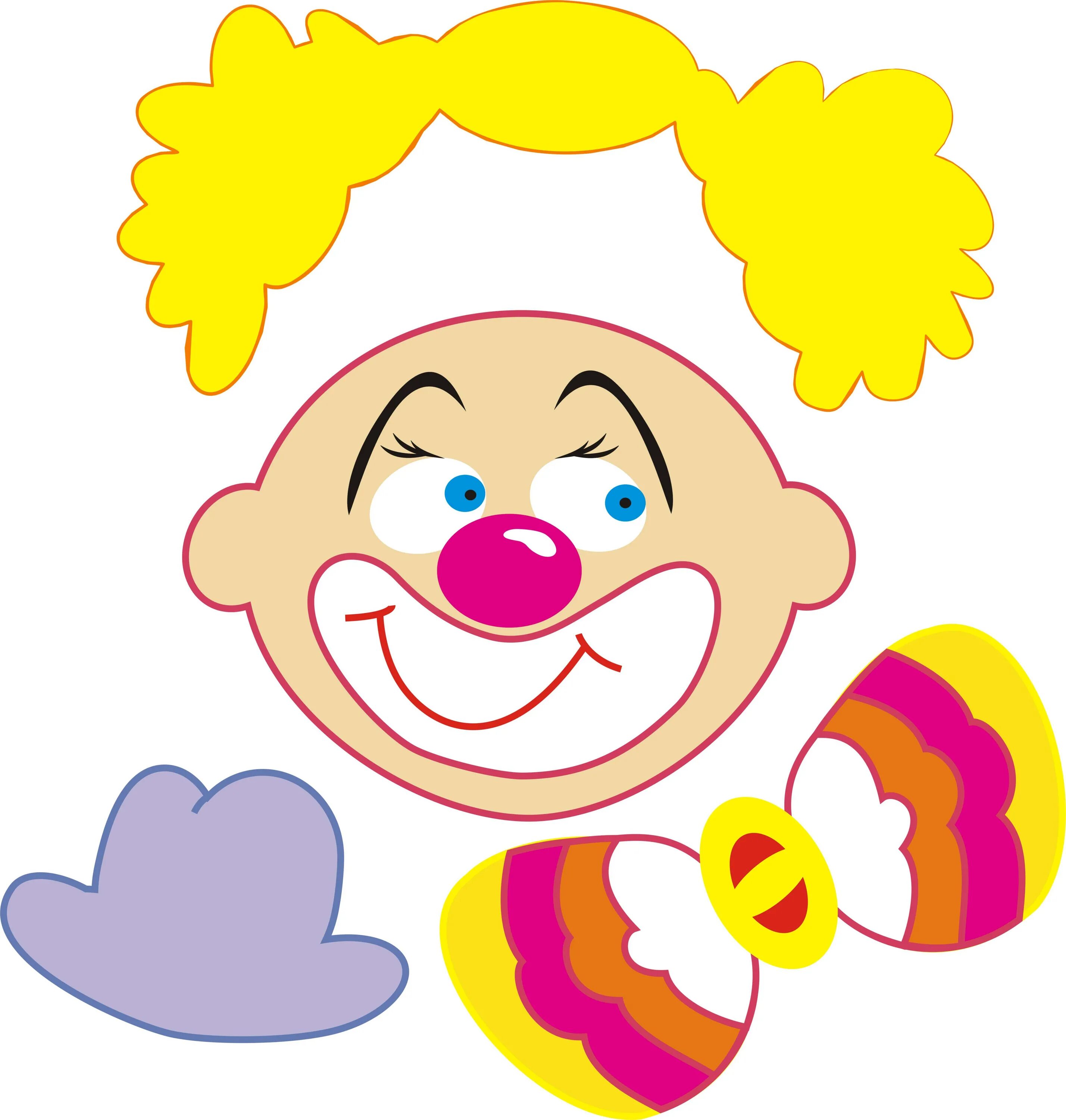 Аппликация "клоун". Весёлая аппликация "клоун". Аппликация клоун для малышей. Лицо клоуна.