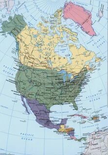 North America political map.Free printable political map North America with coun