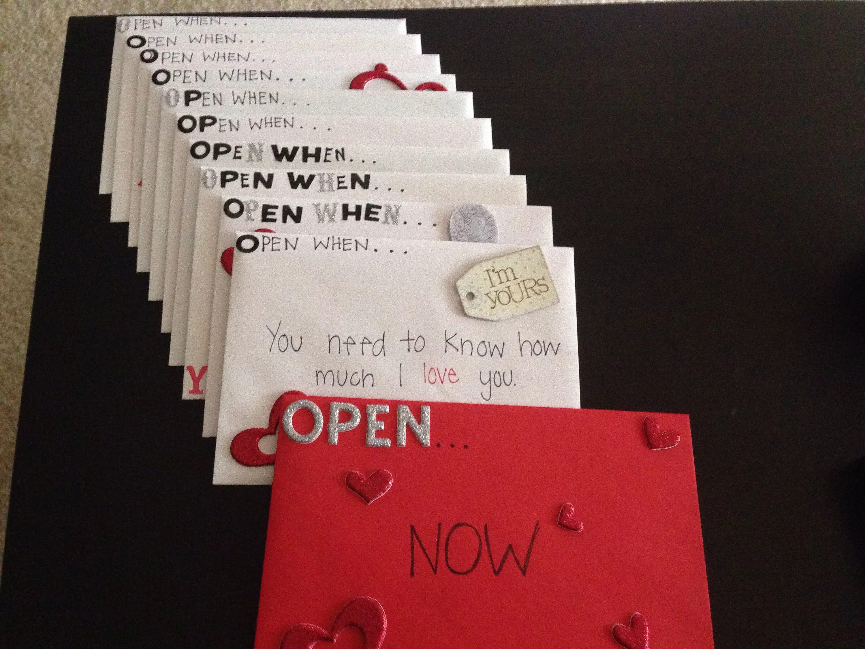 When are you open. Open when. open the letter when.