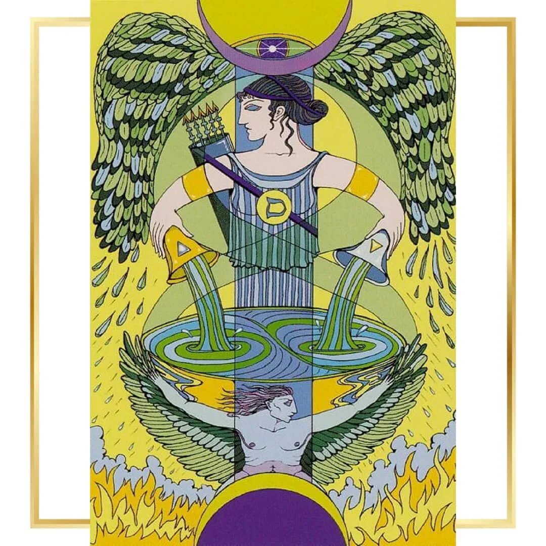 Умеренность таро значение дня. Temperance таро. карта таро умеренность. умеренность таро тота. аркан искусство.