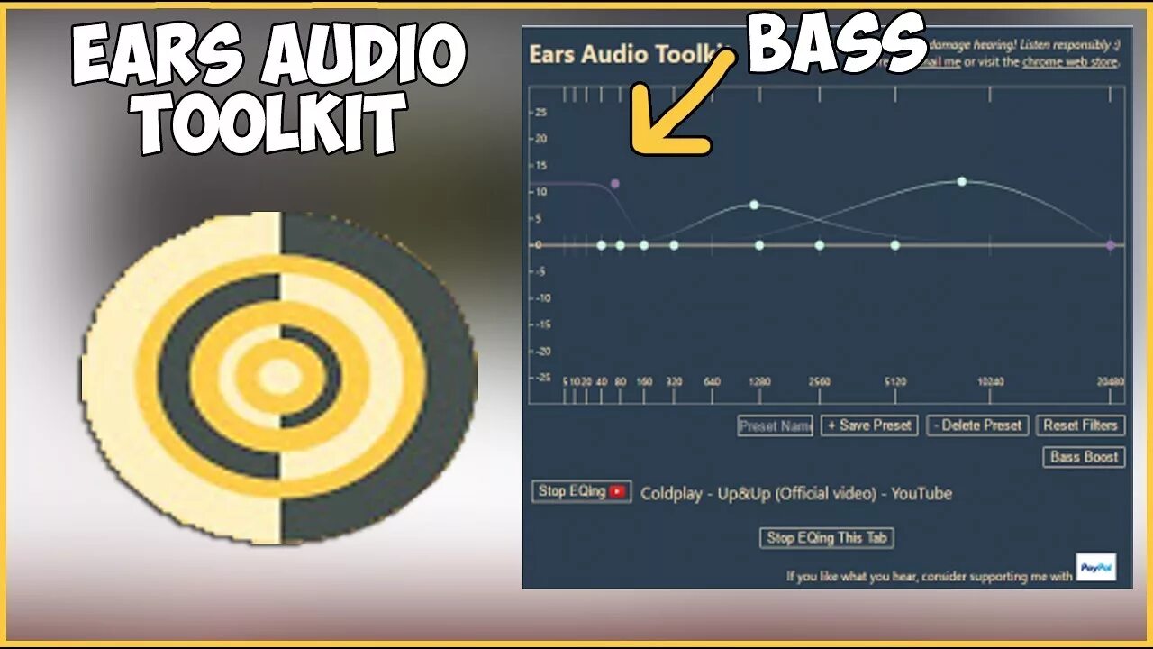 Увеличить басс. Ears Audio Toolkit пресеты Bass. Расширение Ears Audio Toolkit. Ears Audio Toolkit пресеты. Расширение для звука в браузере.