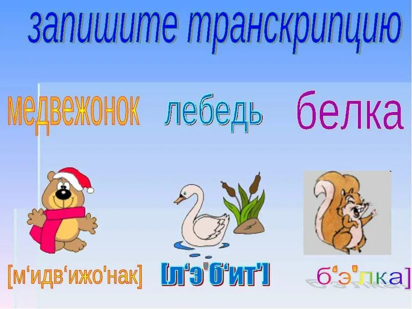 Лебедь количество звуков. Лебеди транскрипция. Транскрипция слова лебеди. Лебедята транскрипция. Транскрипция слова белка.