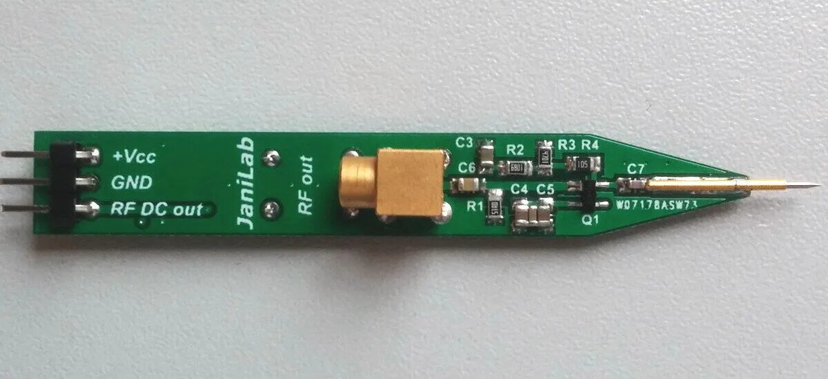 Lokal sotwe. RF Active Probe + DC out. Ad8001 Datasheet. RF Probe Tee. EMF 110 PR Active RF Probe made in Hungary.