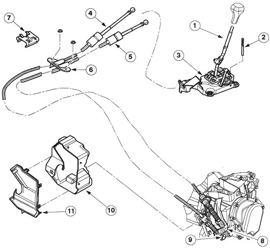 Форд мондео переключение передач. Ford Focus 3 трос управления рычагом селектора. Схема троса коробки передач Ford Transit 2.4. Кулиса КПП Форд фокус 2 схема. Трос коробки передач Форд фокус 2.