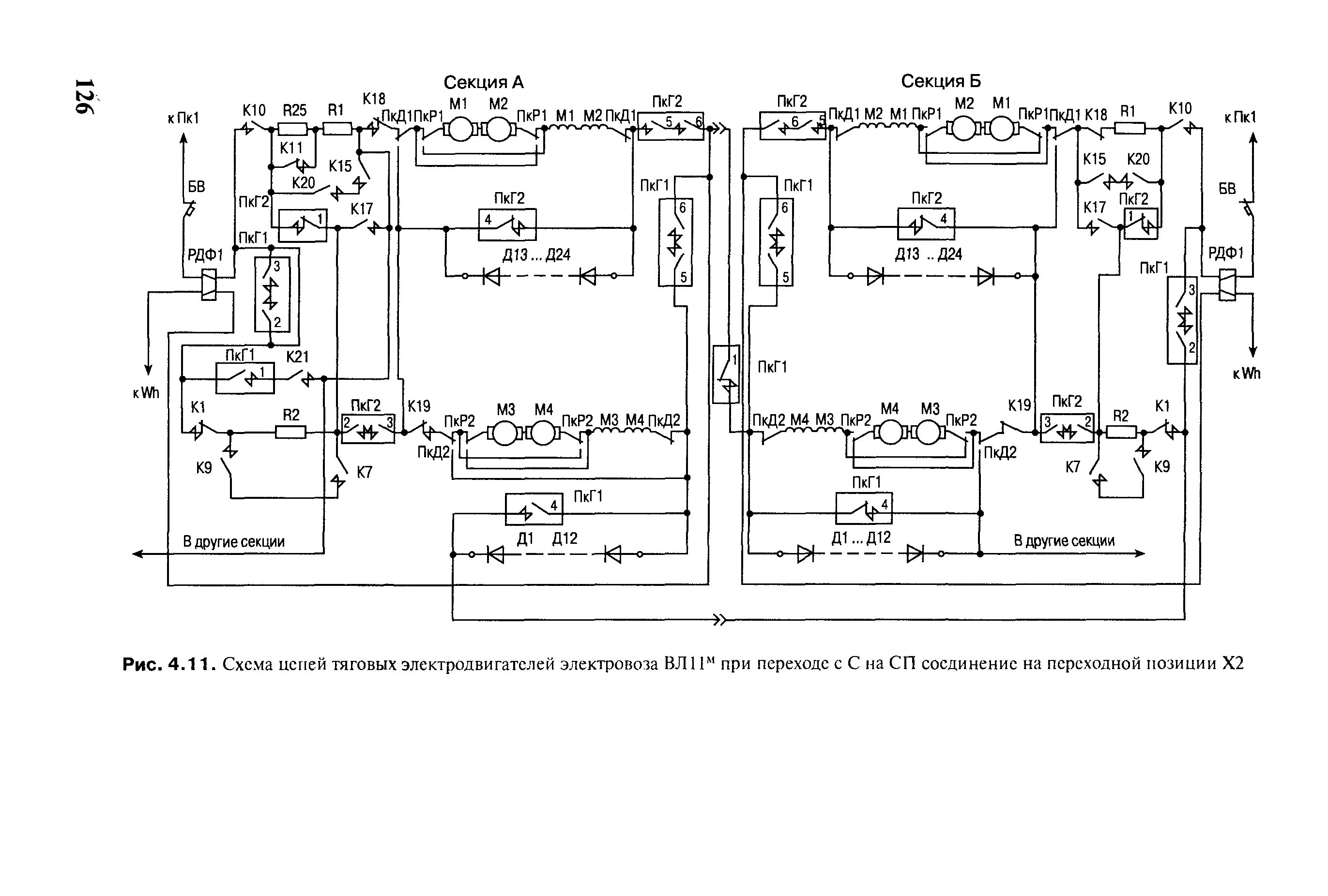 Силовая схема электровоза. Схема силовых цепей электровоза вл11. Силовая схема электровоза вл10. Электрическая схема электровоза вл11. Схема включения тяговых электродвигателей на п соединения вл10.