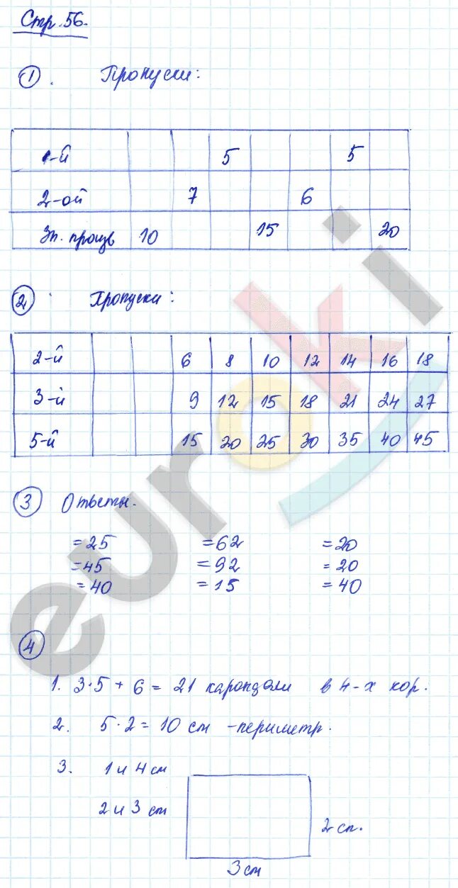 Математика рабочая тетрадь 2 часть решебник. Математика второй класс рабочая тетрадь стр 56.