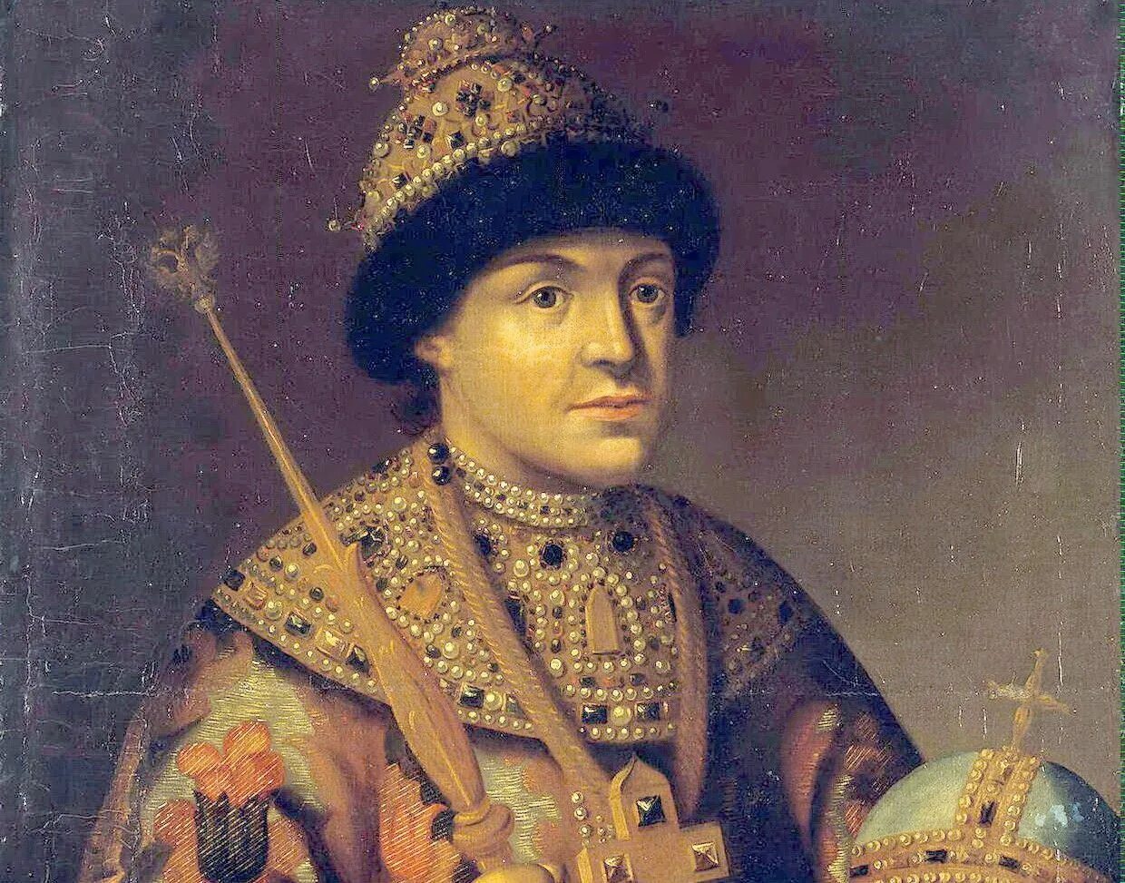Второй брат петра 1. Федоре Алексеевич 1676 г..