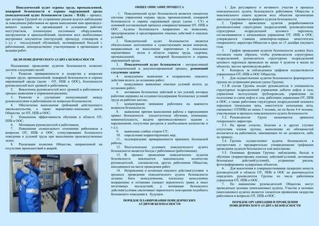 Принцип проведения аудита охраны труда