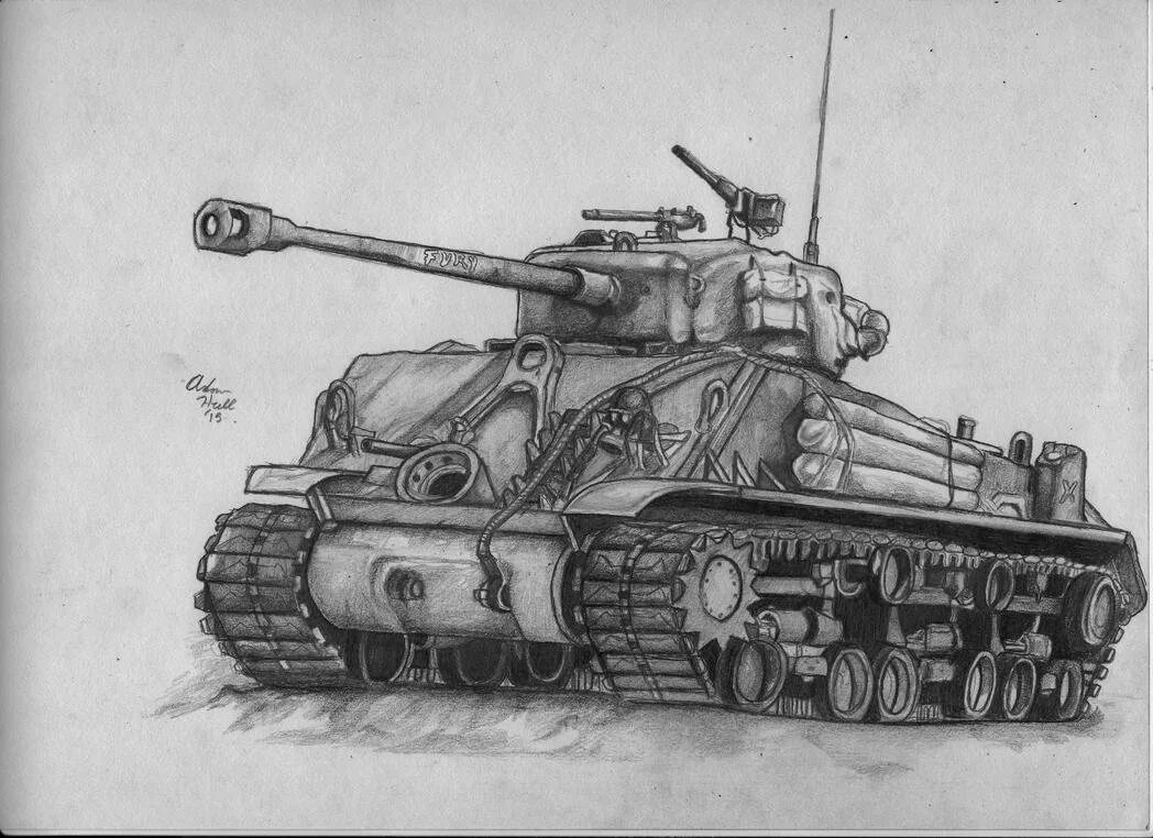 Картинки нарисованного танка. Рисунок танка т 34. раскраска танка шерман. танк карандашом. рисунок танка карандашом.
