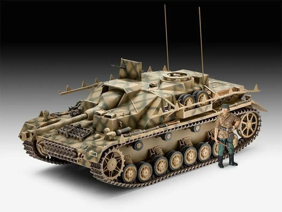 Сборная модель Revell SD.KFZ. 167 STUG IV (03255) 1:35. SD.KFZ.167 STUG IV. Revell STUG IV. САУ Штуг 4. Обзоры сборных моделей