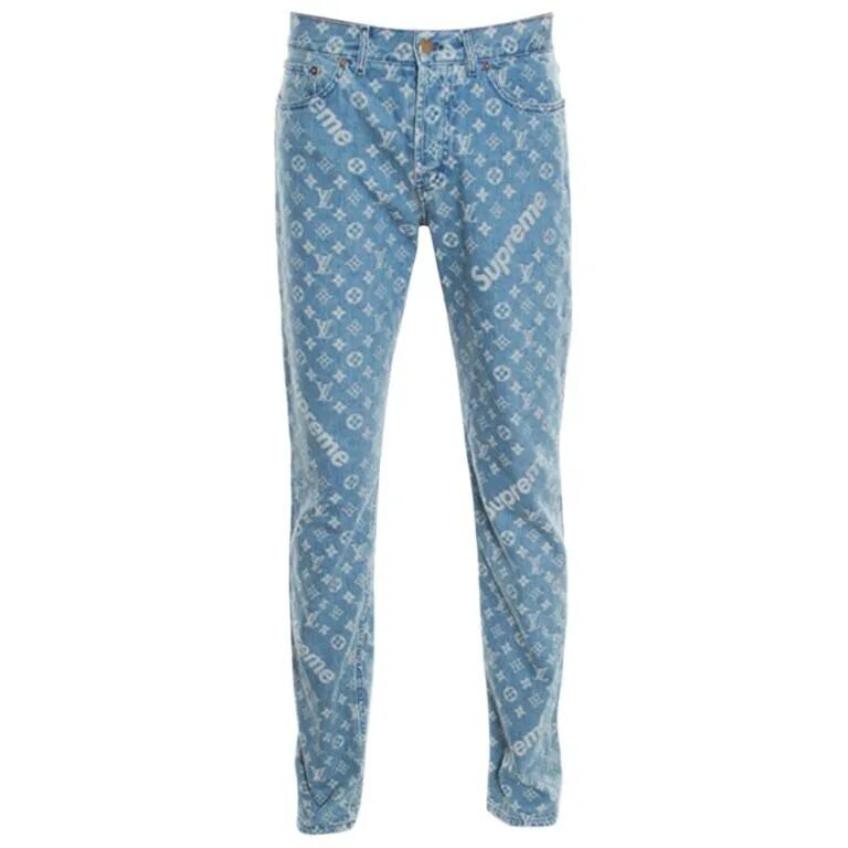 Джинсы Луи витон. Джинса Луи Виттон. Louis Vuitton x Supreme Pants. Louis Vuitton Blue Supreme.