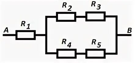 R1=5ом r2=4ом i=2а. R3=r4=5 ом. R1, 2,3 = 5 ом r4, 5,6 = 1ом r общее. R1 8 ом r2 4 ом. 12 общий r1 r2 3