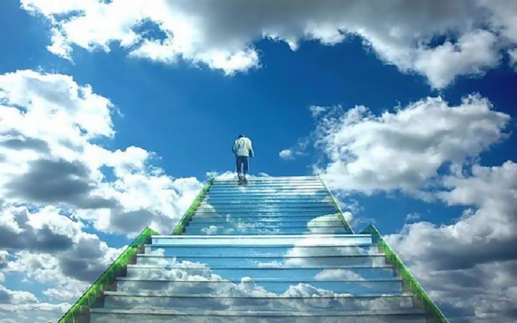 Подняться ввысь. Лестница в рай. Лестница в небо. Ступеньки в небо. Дорога к небу.