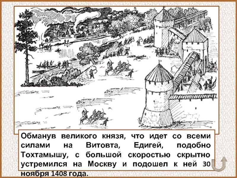 Поход едигея на москву. Осада Едигеем Москвы в 1408г. Поход Едигея 1408. Поход Едигея на Москву 1408. Набег Едигея на Русь 1408.